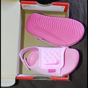 Pink Nike Sunray sandals 6c